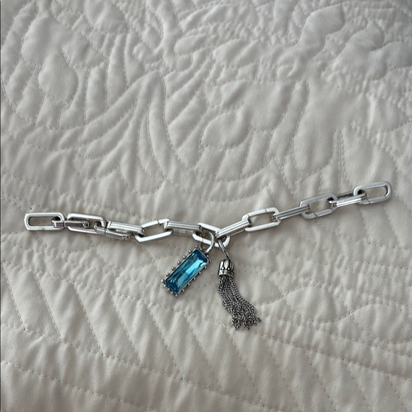 Jewelry - BRAND NEW BRIGHTON Silver Chain Bracelet with Blue Gem